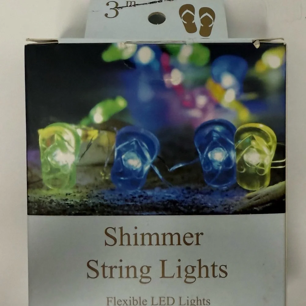 Manor Lane Flip Flop shimmer string lights 40 lights 10ft in length